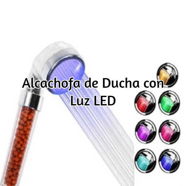 Alcachofa de Ducha con Alta Presión con 1,5m Manguera, Rociador con 6 tipos  de chorro, interruptor de límite, mango cromado